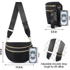 Checkered Crossbody Bag, Bum Bags For Women Crossbody,Spacious Sling Bag Purse Fanny Packs With Shoulder Strap