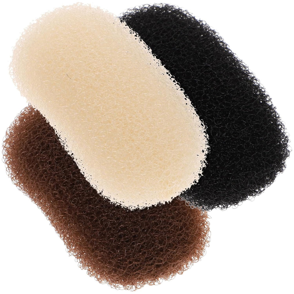 Beaupretty 3Pcs Volume Bump Up Hair Sponge Inserts And Puff Cushion Clips - Hair Styling Tools For Women Girls