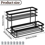 8 Bottle Coffee Syrup Organizer Rack, 2 Tier Coffee Syrup Stand Holder For Coffee Bar, Coffee Syrup Organizer For Countertop, Small Wine Rack For Family, Storage For Syrup, Dressing, Black