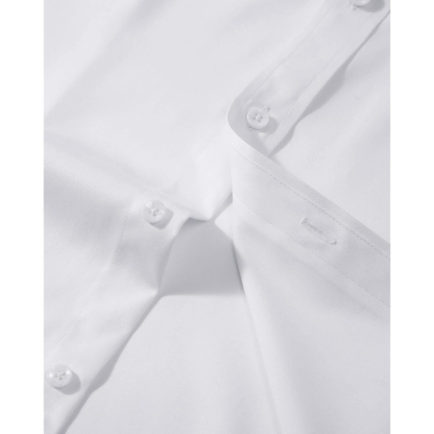 Men'S Dress Shirts Long Sleeve Stretch Wrinkle Free Wedding Formal Business Button Down Shirt