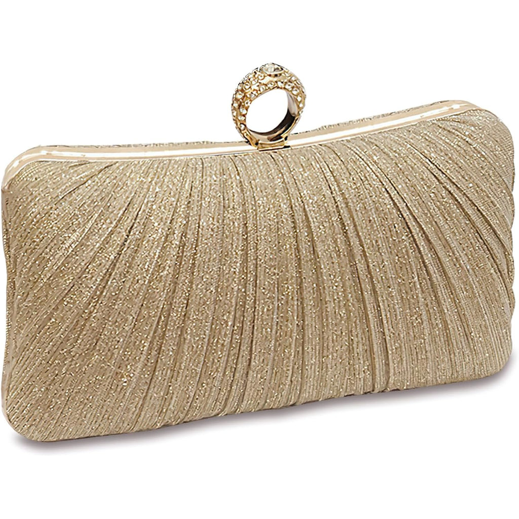 Clutch Purse for Women, Evening Bag with Removable Chain Strap Elegant Handbag for Wedding/Prom/Cocktail/Party