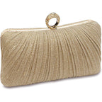 Clutch Purse for Women, Evening Bag with Removable Chain Strap Elegant Handbag for Wedding/Prom/Cocktail/Party