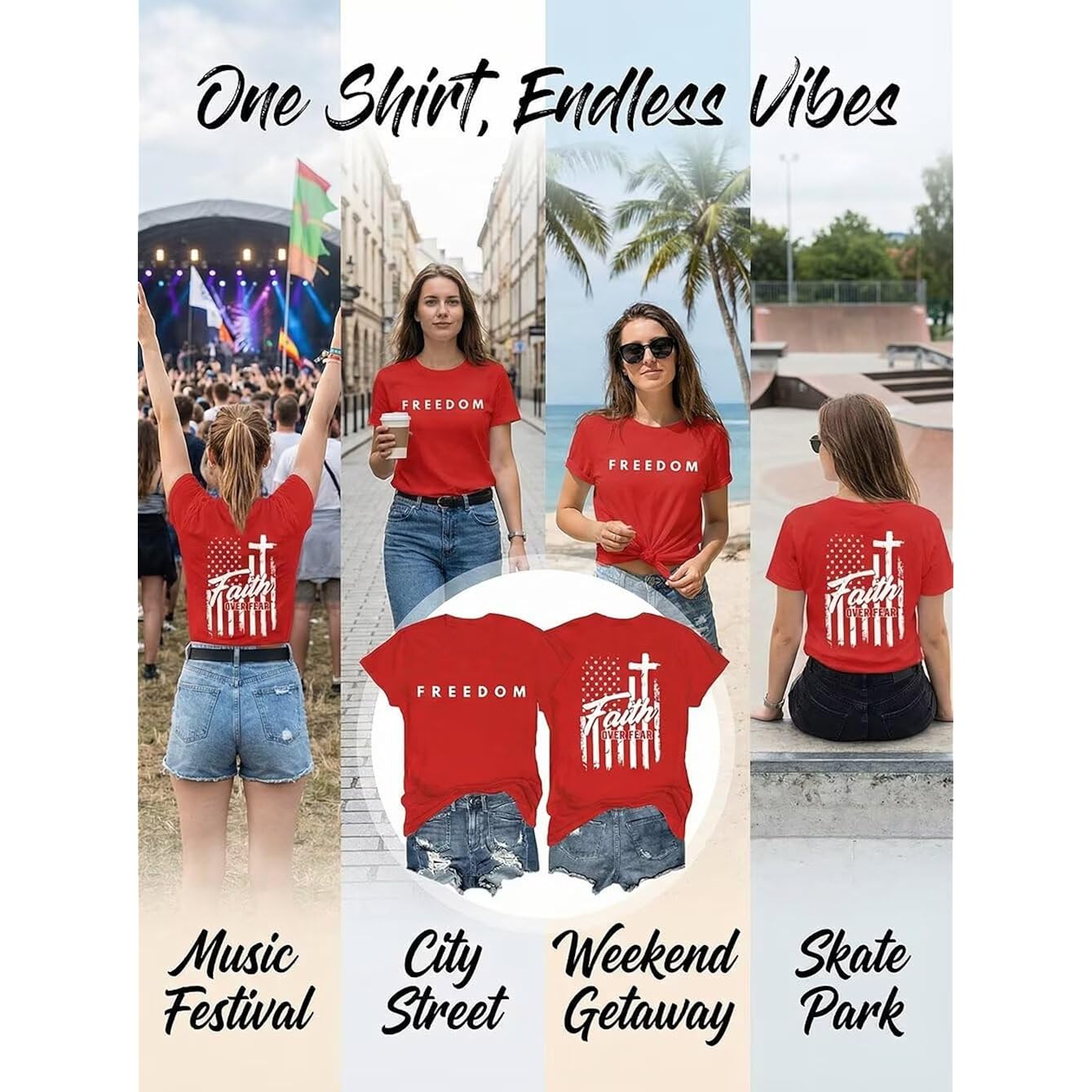 Christian Shirts for Women Religious Sayings Tshirt Jesus Gift Inspirational Graphic Tee Short Sleeve Top Red1