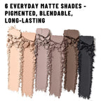 Susikeki 6 Colors Mini Eyeshadow Makeup Palette Neutral Nude Smoky Eye Shadow Taupe & Brown Matte Make Up Pallet With Mirror Highly Pigmented Long Lasting Waterproof Travel Size Gift Kit 01