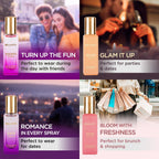 Bellavita Luxury Women's Perfume Gift Set with Rose, Senorita, Date, and Glam | 80ml | Perfume for Women | Pink Pepper, Yuzu, Floral Peach, and African Orange Notes | Long Lasting Women's Fragrance