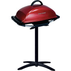 George Foreman Indoor Outdoor Electric Grill, Non-Stick Grill Griddle Plate, Healthy Grilling Drip Tray Reduces Fat, Portable Barbeque