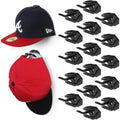 Adhesive Hat Hooks For Wall (16-Pack) - Hat Rack For Baseball Caps, Minimalist Hat Display, Strong Hold Hat Hangers For Wall - Usa Patented, Black