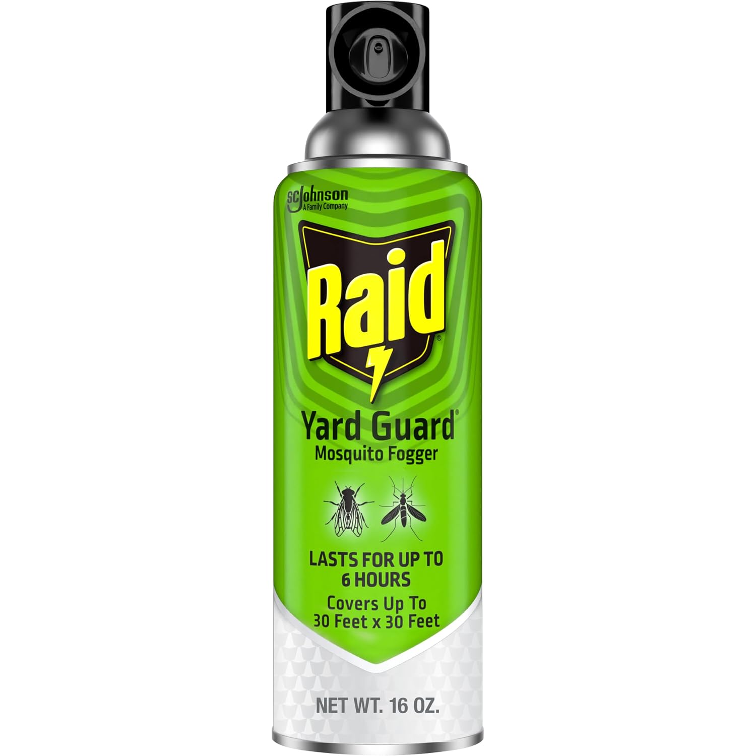 Raid Yard Guard Mosquito Fogger Outdoor, Kills Flies, Mosquitoes, Non-Biting Gnats, Small Flying Moths, Wasps And Hornets 16 Oz Pack Of 12