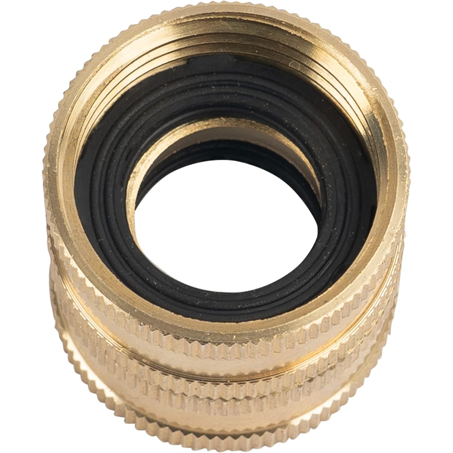 Hourleey Garden Hose Adapter, 3/4 Inch Solid Brass Hose Connectors, 2 Pack Hose Connector With 2 Extra Washers (Female To Female)