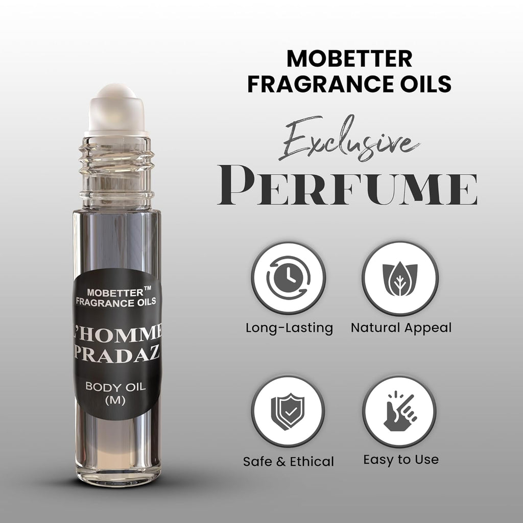 MOBETTER FRAGRANCE OILS L'Homme Pradaz Cologne Fragrance Body Oil for Men