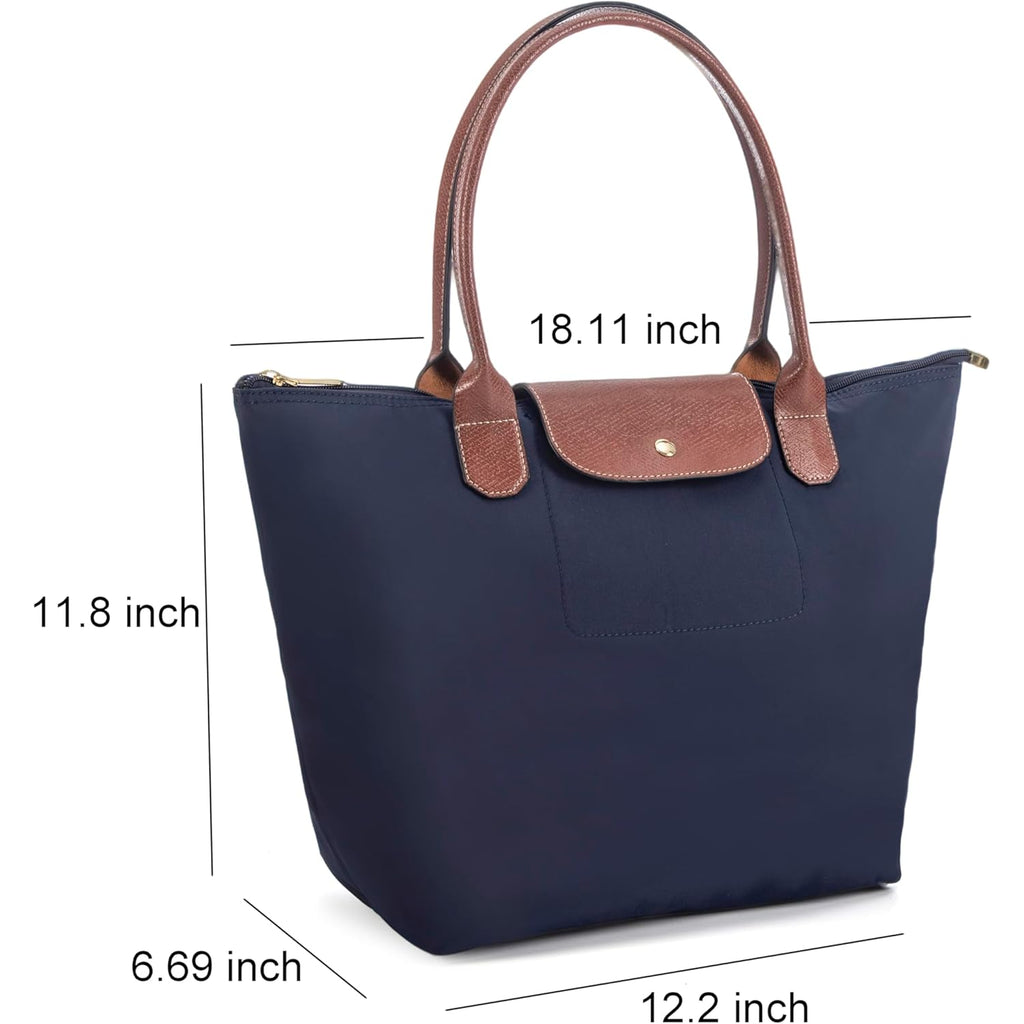 Tote Bag for Women Foldable Shoulder Bag Nylon Weekend Hobo Handbag