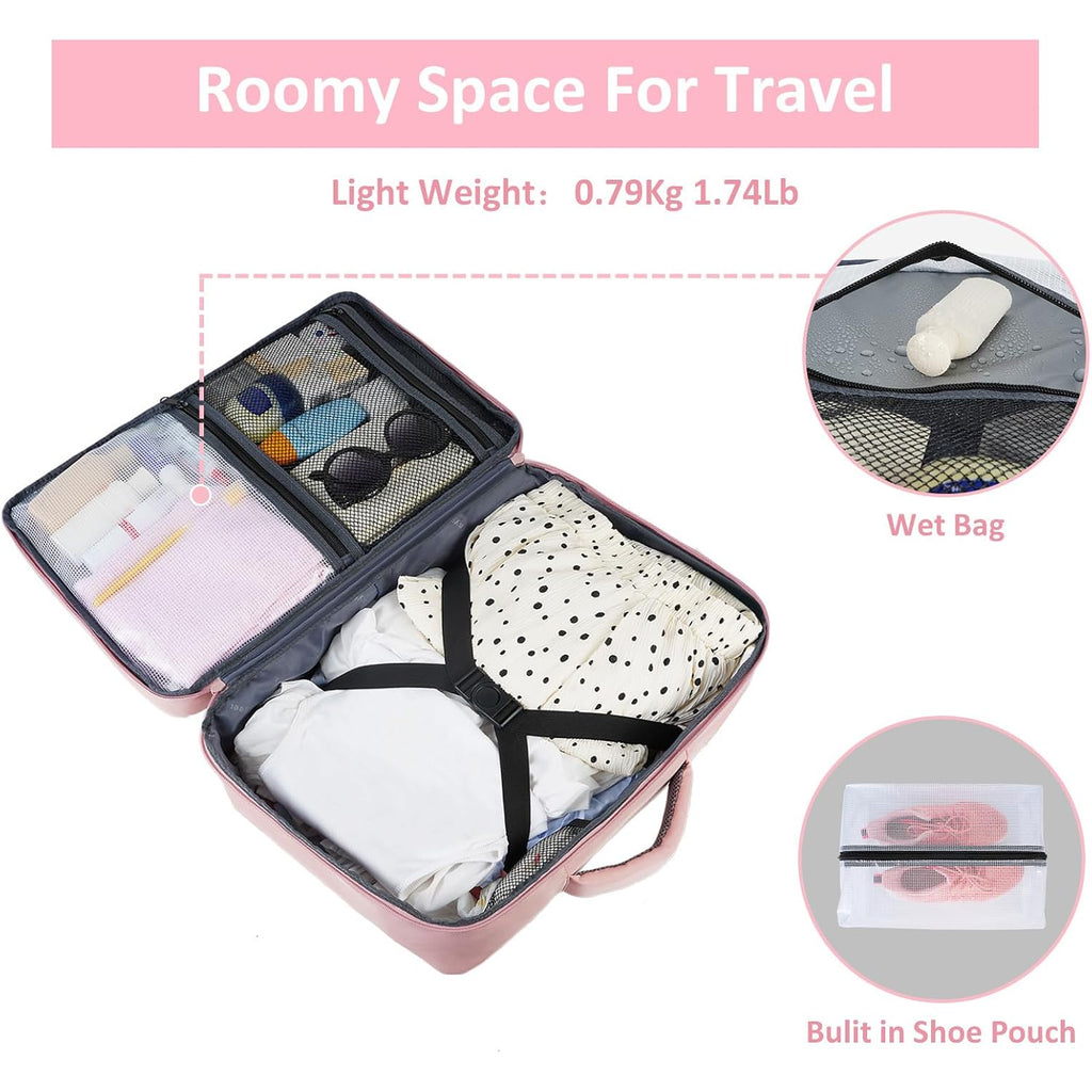 Taygeer Travel Backpack For Women, Tsa Carry On Backpack Flight Approved | 15.6Inch Laptop Mochila With Water Bottle Pocket & Shoe Pouch, Nurse Bag Casual Daypack For Weekender Business Hiking, Pink