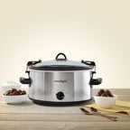 Crock-Pot Sccpvl600S Cook' N Carry 6-Quart Oval Manual Portable Slow Cooker, Silver