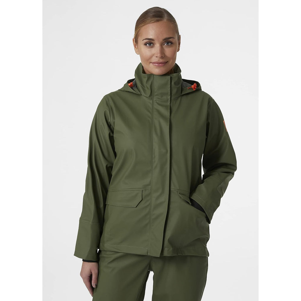 Helly Hansen Luna/Gale Rain Jacket - Waterproof Windbreaker - Neoprene Cuffs & Pockets - Adjustable Packable Hood