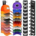 Hat Organizer For Baseball Caps 2 Pack, Hat Rack For Wall, Hat Storage, Hat Holder With Strong Adhesive And Screws (Black)