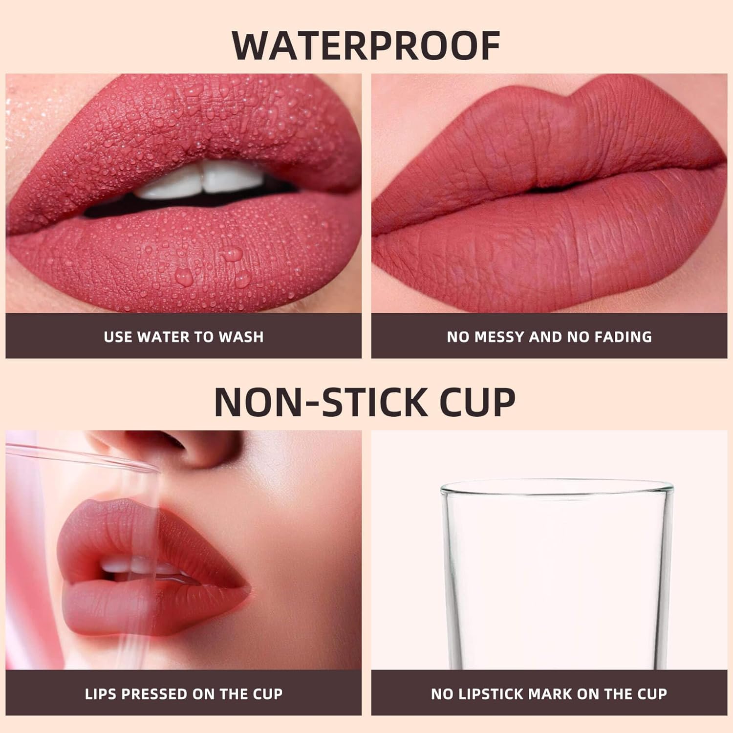 Black Matte Liquid Lipstick - Pure Black, Up to 16H Wear, Smudge Proof Transfer-Proof & Waterproof, High Pigment Lip Color for Goth, Cosplay, Halloween, 0.17 Fl Oz (Mystical Moment)