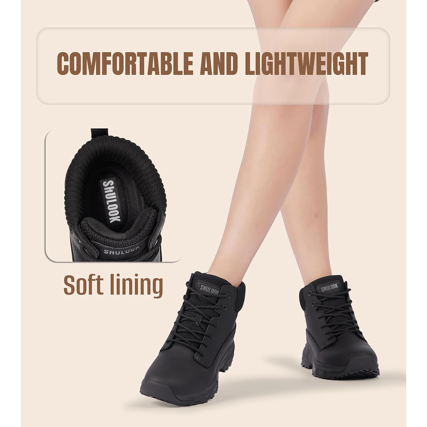 Non Slip Work Boots For Women Slip-Resistant Shoes Waterproof Food Service Chef Kitchen Restaurant Working Casual Comfortable Ankle Boot Outdoor Walking Booties Sneakers