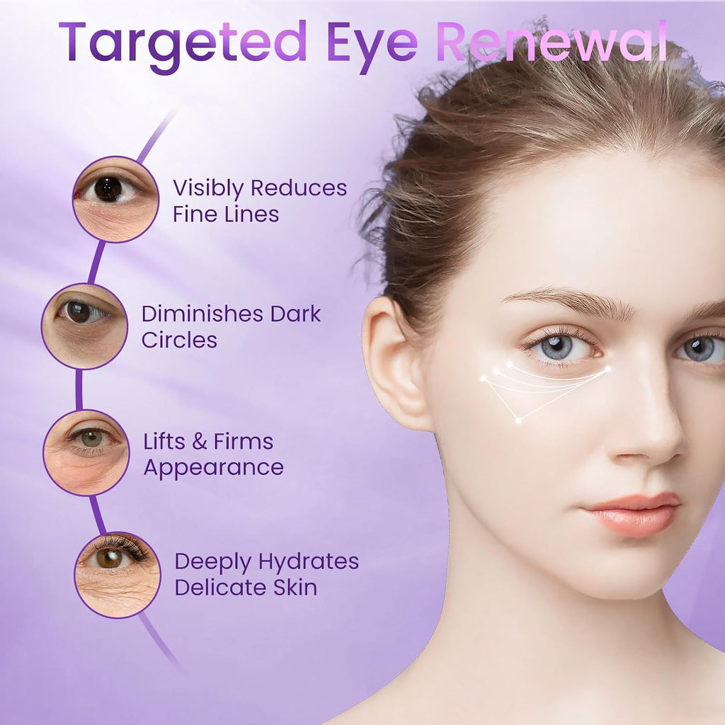 Retinol Eye Cream For Dark Circles And Puffiness, Hydrating Under Eye Cream For Dark Circles, Anti Aging Dark Circle Eye Cream For Fine Lines, Wrinkles, Firming Eye Contour, 1.06 Oz