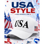 Usa Flag Hat For Men Women - 3D Embroidered Patriotic Baseball Cap, 4Th Of July, 250Th