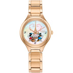 Citizen Women'S Eco-Drive Mickey And Minnie Mouse Take Paris, Mother-Of-Pearl Dial, Gold-Tone Stainless Steel Bracelet Watch (Model: Fe2103-52D)
