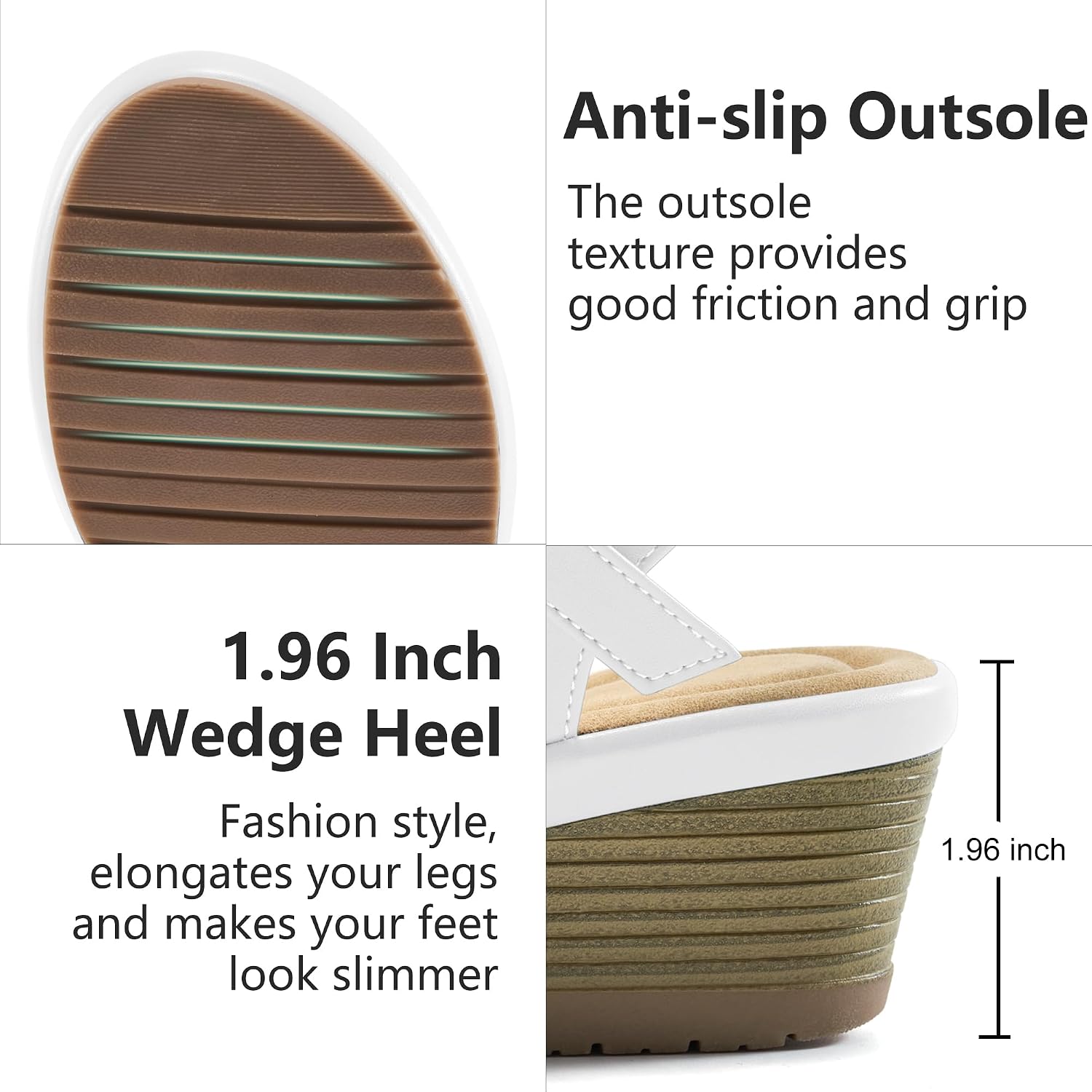 Aomigoct Dressy Womens Wedge Sandals: Comfortable Platform Work Sandals For Women 2026 - Casual Walking Wedding Shoes