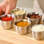 Stainless Steel Food Storage Containers Metal Food Storage Containers Leakproof Silicone Lids, 1Pcs Stainless Steel Seasoning Box Household Seasoning 1Pcs