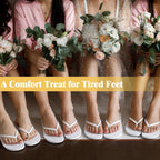 24/36/48 Pairs Flip Flops Bulk For Wedding Guests, Women Wedding Sandals & 1/2 Collapsible Linen Storage Bins & Display Sign, Comfortable Bride Slippers For Reception Beach Pool Party Favors