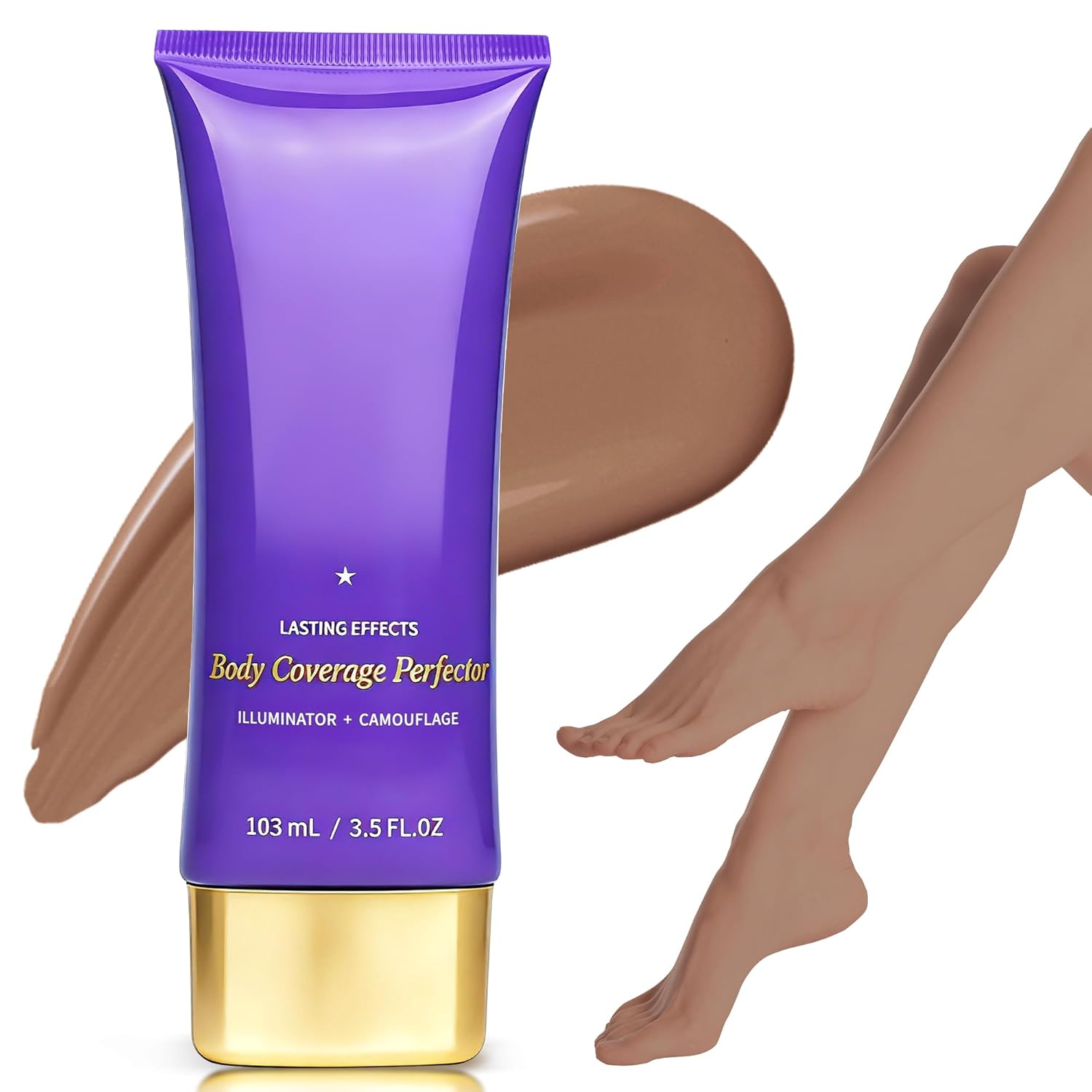 Tattoo Cover Up Concealer, Bruise Scar Make up Tattoo Concealer Skin Full Coverage for Leg & Body Makeup, Body Coverage Perfector Waterproof with Long Lasting 3.5oz, Deep Radiance