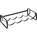 Amazon Basics Tabletop Stackable 4-Bottle Metal Wine Rack, Wine Storage, Space Saving, No Assembly Required, 3.74"D X 15.75"W X 7.87"H, Black