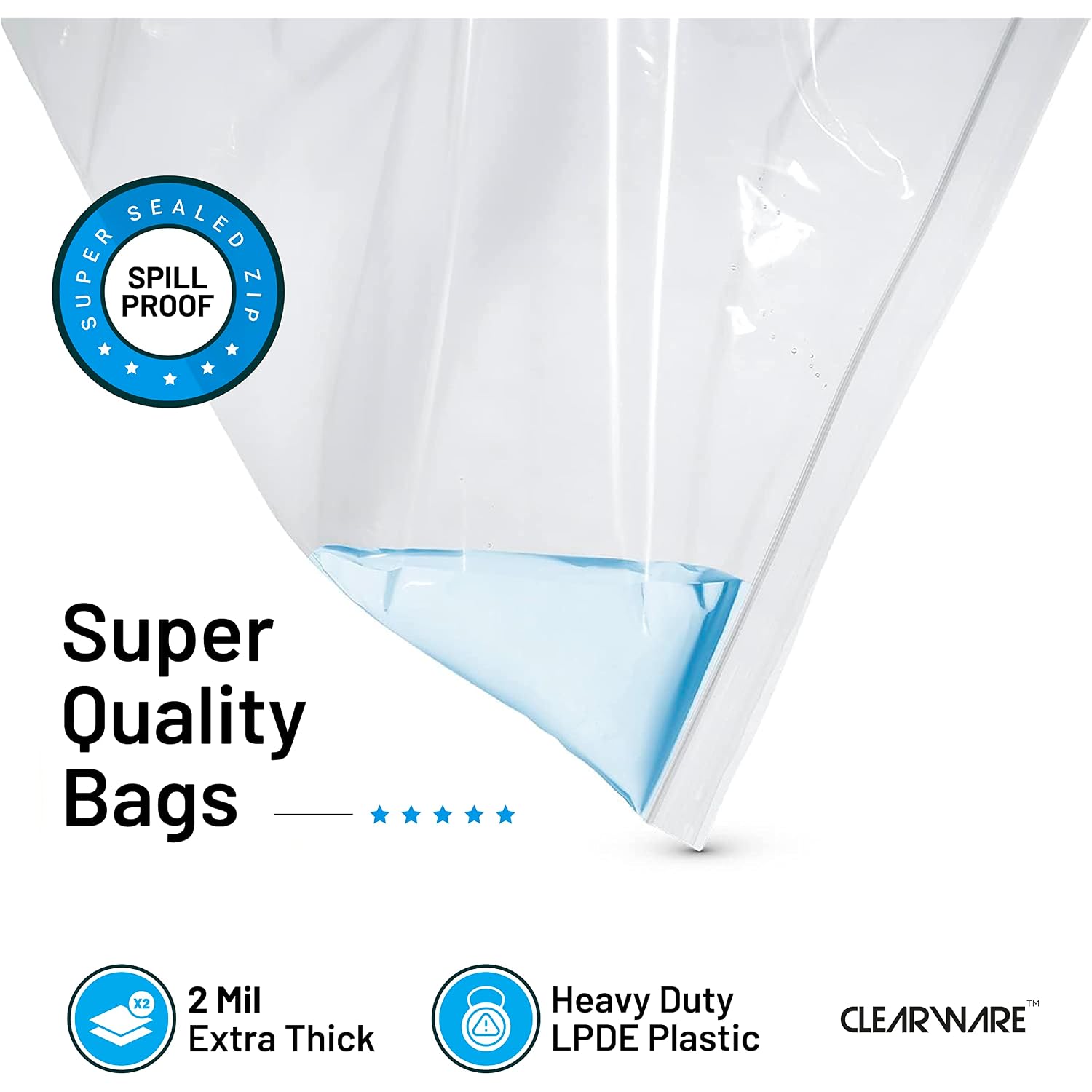 12 Large Storage Bags With Zipper Top - 5 Gallon Bags 18" X 24", Extra Large Plastic For Clothes, Travel, Moving, Large Reusable Freezer Bags, Bpa-Free, 2-Mil Thick