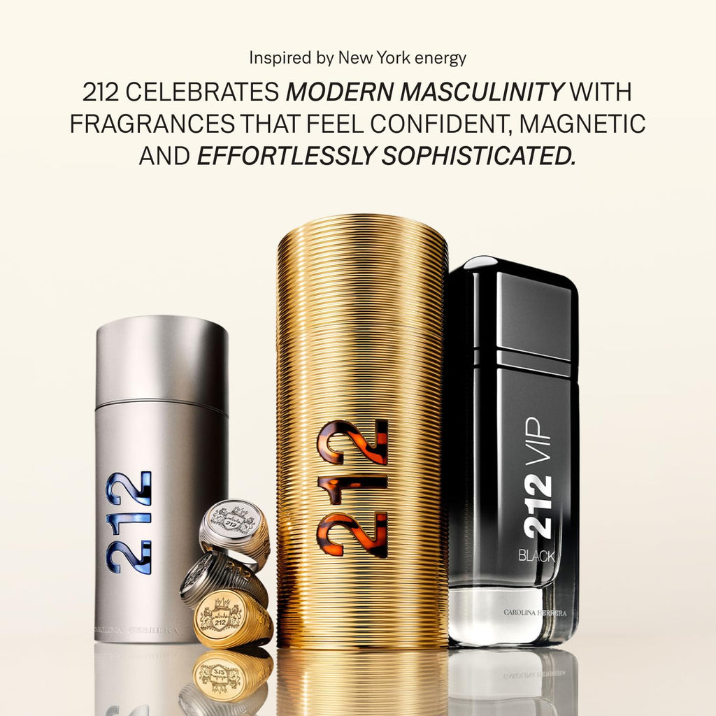 Carolina Herrera 212 Vip Black Men Eau De Parfum, Launched In 2017, Multi, 3.4 Fl Oz
