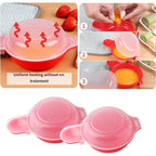 2 Sets Microwave Egg Cooker,1 Minute Fast Egg Hamburg Omelet Maker Kitchen Cooking Tool(Red And Clear)