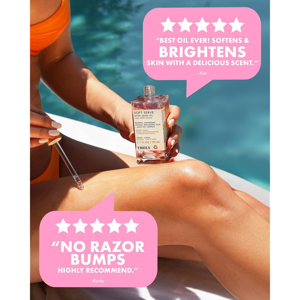 Truly Beauty Luxury After Shave Oil | Soothing & Hydrating Treatment To Prevent Ingrown Hair For Smooth, Irritation-Free Skin For Daily Use
