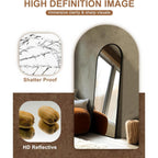 Delma Arched Mirror Full Length,Standing Mirror Full Body,Large Floor with Stand for Wall Entryway Door Bedroom Bathroom Living Room