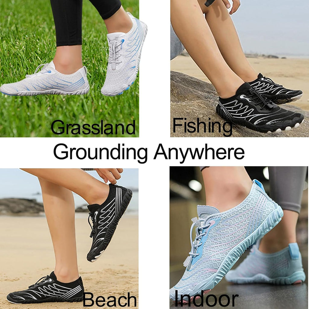 Grounding Shoes Barefoot Shoes With Copper Infused Iinsoles & Conductive Socks, Grounded Footwear For Women Effectively Soft,Comfortable