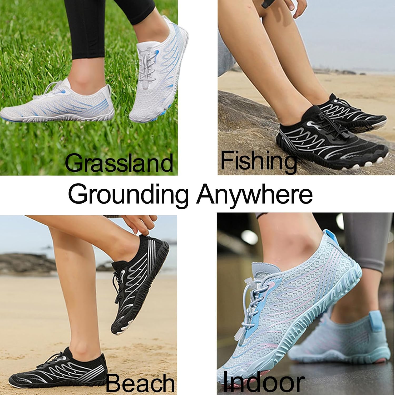Grounding Shoes Barefoot Shoes With Copper Infused Iinsoles & Conductive Socks, Grounded Footwear For Women Effectively Soft,Comfortable