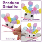 4 Pcs Fluffy Pom Poms Hair Clips Funny Plush Duckbill Hairpins Hair Barrettes Kawaii Cartoon Clips Non Slip Crazy Hair Day Accessories for Long Short Hairs Party Styling