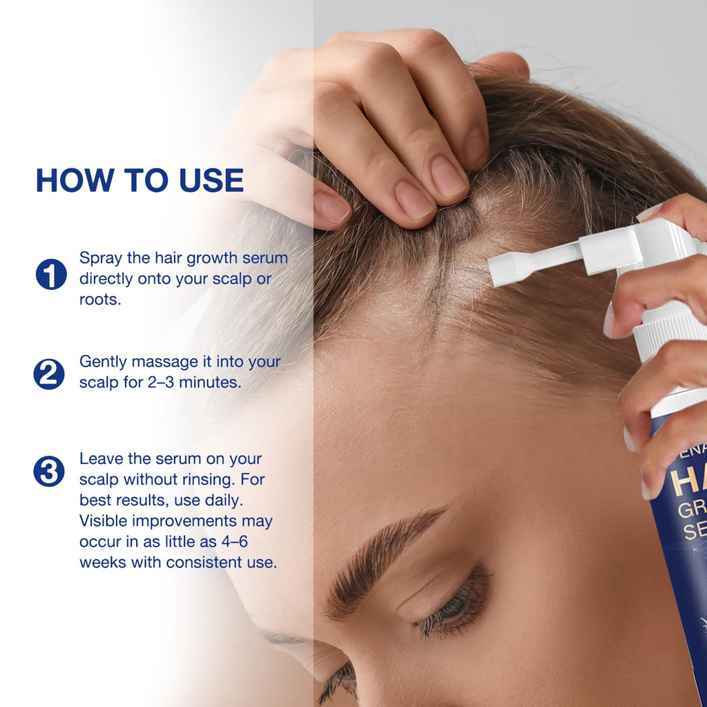 VENANOCI Hair Growth Oil Spray: Natural Hair Regrowth Serum with Rosemary, Biotin – Anti-Hair Loss Treatment for Thinning Hair – Promotes Thicker, Fuller Hair for Women & Men