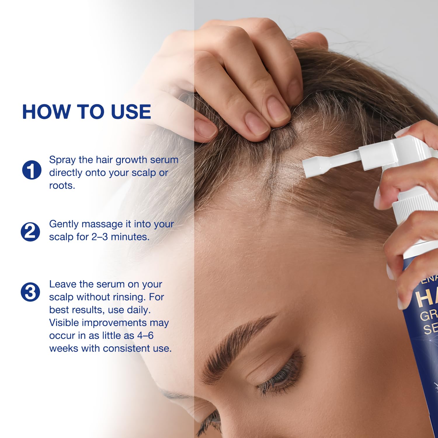 VENANOCI Hair Growth Oil Spray: Natural Hair Regrowth Serum with Rosemary, Biotin – Anti-Hair Loss Treatment for Thinning Hair – Promotes Thicker, Fuller Hair for Women & Men