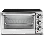 Cuisinart Custom Classic Toaster Oven Broiler, 1800 Watt Countertop Toaster Oven to Bake, Broil, and Toast, Non-Stick Interior, Consistent Toast Control, Brushed Stainless Steel/Black, TOB-40N