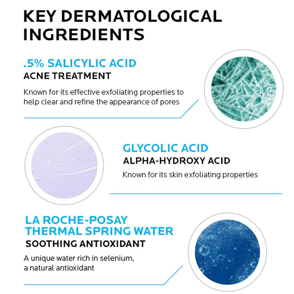 La Roche-Posay Effaclar Clarifying Solution Acne Toner With Salicylic Acid And Glycolic Acid, Pore Refining Oily Skin Toner, Gentle Exfoliant To Unclog Pores And Remove Dead Skin Cells