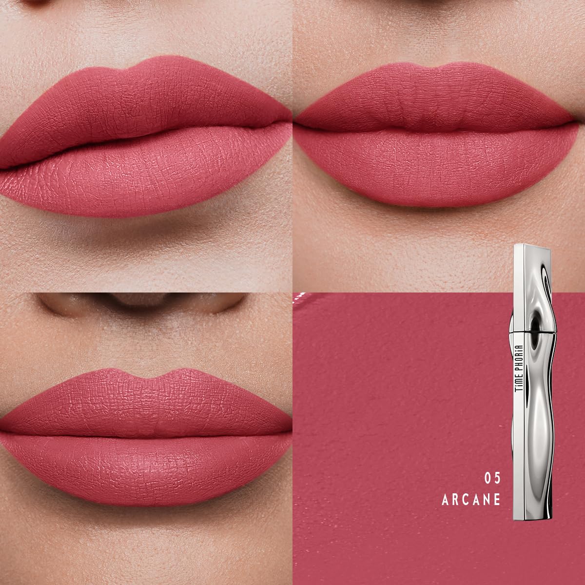 Eternal Lip Matte, 05 Artemis - Warm Pink, One-Swipe Bold Matte Finish, High Pigment Full Coverage, Long-Lasting, Transfer-Proof & Smudge-Resistant Liquid Lipstick, Feather-Light Texture
