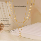 XIXINI Layered Necklaces for Women, Dainty Gold Necklace Stack 14k Gold Plated Layering Beads Choker Pendant Necklace Set Simple Statement Gold Necklaces for Women Trendy Fashion Gold Jewelry Sets