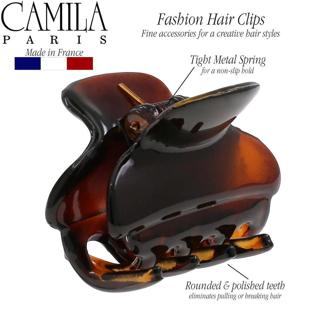 Camila Paris Cp3553 French Small Hair Clips For Women, 1.5" Small Claw Clip Fashion Styling Mini Hair Clip Accessories For Women, Strong Hold No Slip Grip Cute Claw Clips, Made In France