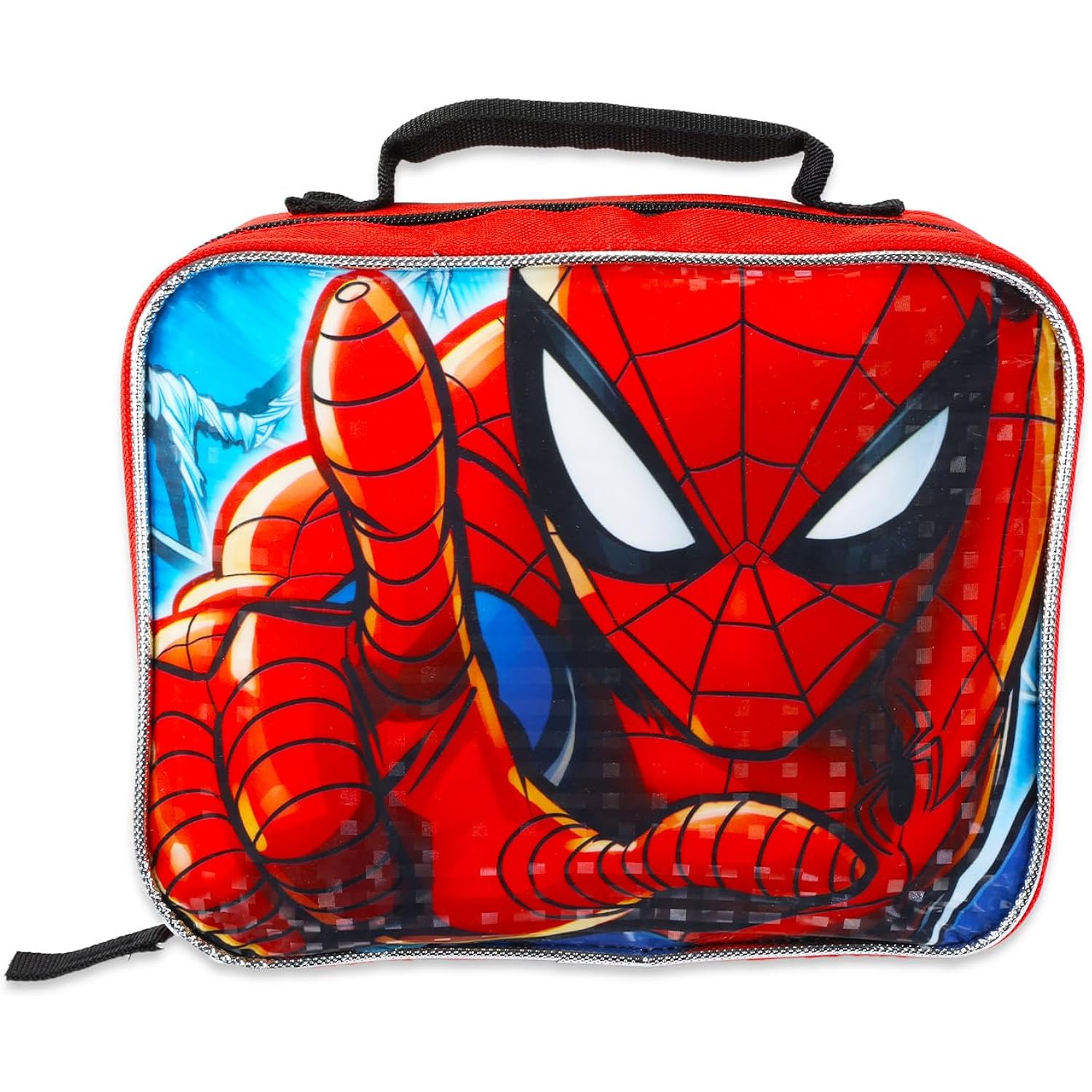 Spider-Man Backpack With Lunchbox Set For Boys School Bundle, More | 16In Large Durable Spider Man Bookbag W/ Insulated Lunch Box Plus Water Bottle, Stickers, More - Spiderman School Supplies