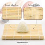 Syn-Zer Bamboo Sushi Mats 2-Pack, 9.5" Rolling Tool For Maki | Diy Sushi Making, Reusable Roller, Kitchen Tool, Hand Rolls, Maki, Sushi Prep