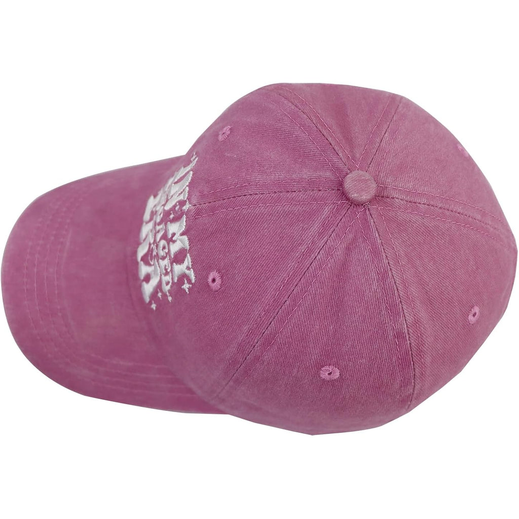 KKMKSHHG Funny Engaged Hat for Women Men, Adjustable Embroidered Cotton Baseball Cap Pink