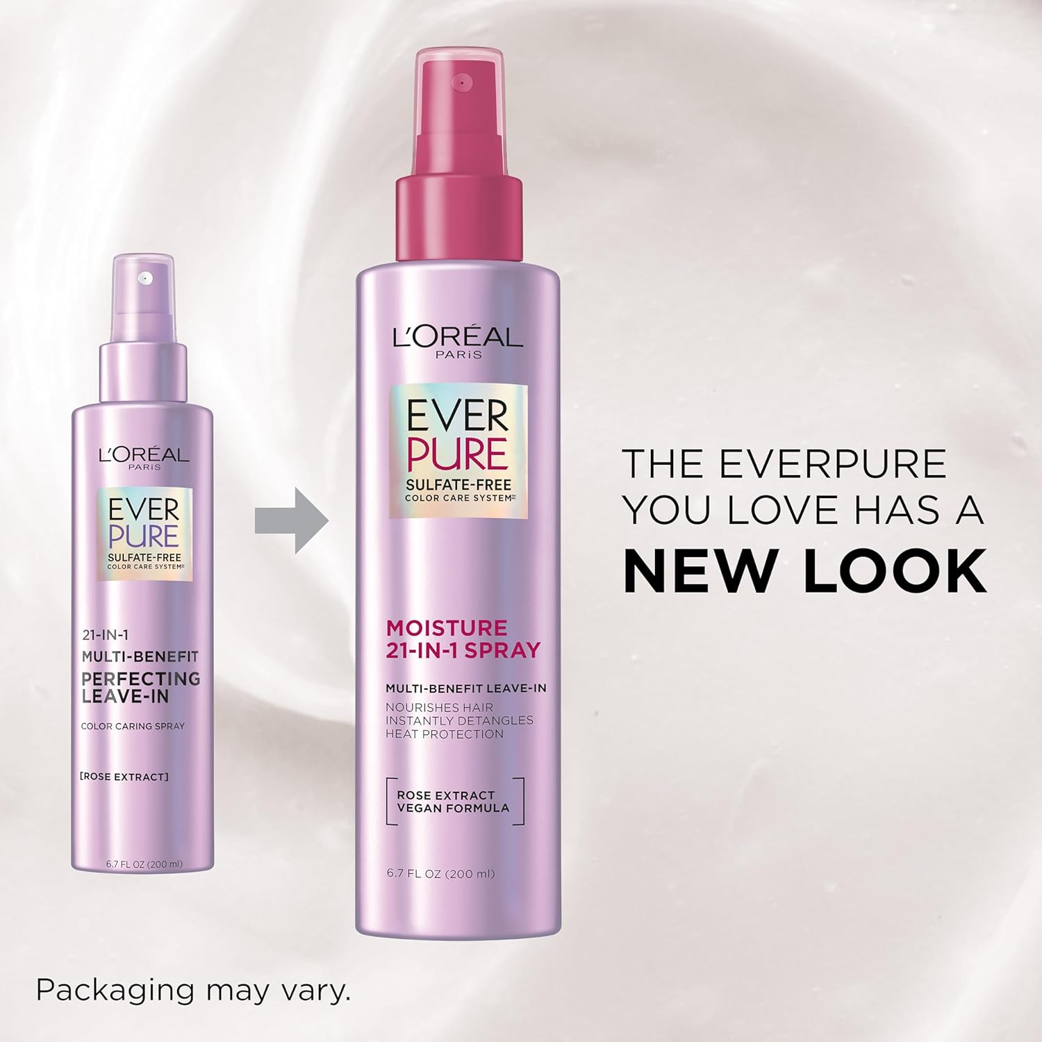 L'Oreal Paris 21-in-1 Leave In Conditioner Spray, Sulfate Free, Vegan, EverPure 6.8 fl oz