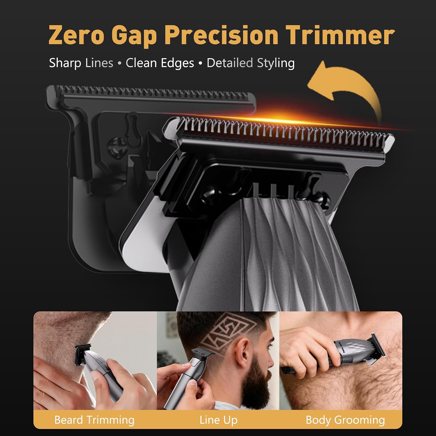 Fadeking® Professional Hair Clippers For Men, Cordless Beard Trimmer Kit For Hair Cutting & Grooming, Zero-Gap Barber Clippers Set, Ideal Mens Grooming Gift For Father’S Day/Birthday