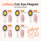 modelones Cat Eye Magnet, 10PCS Cateye Magnet for Nails Cat Eye Gel Nail Polish Tools Heart Hole Square Powerful 3-in-1 Dual Head Magnetic Wand Heart French Floral Effect Salon DIY Use Gift